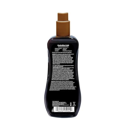 Australian Gold Dark Tanning Accelerator Spray Gel With Bronzer | 8 Fl Oz, Multicolor, AGCB175(Packaging May Vary)