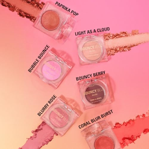 Revolution Beauty London, Bouncy Blur Blush, Powder Makeup Blush for Cheeks, Buildable Formula, Vegan & Cruelty-Free, Paprika Pop Soft Bronze, 0.19 oz