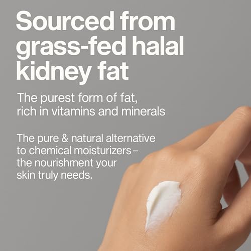 JUST Tallow - No Added Ingredient - 70 g Halal Grass Fed Beef Tallow For Skin - Organic Beef Tallow Moisturizer ? Beef Tallow Face Moisturizer & Beef Tallow Balm For Face ? Unscented