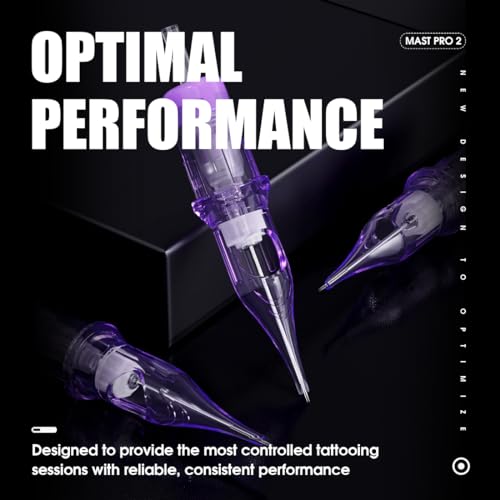 Mast Pro2 Tattoo Needles Cartridges #12 Round Liner 1RL, 3RL, 5RL, 7RL, 9RL Mixed Sizes 50 Count of One Box Disposable Pro Needle Pins Membrane