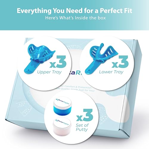 Mouth Guard for Teeth Grinding and Clenching - 1 Piece Soft Custom-Fit Dental Night Guard for Upper or Lower Teeth - Available in Multiple Thickness Options
