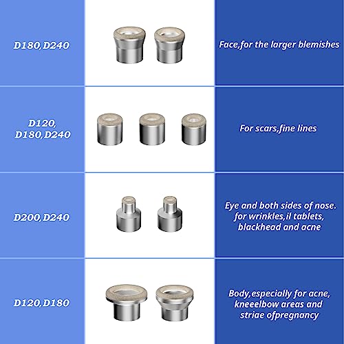 Diamond Dermabrasion Tips Microdermabrasion Machine Accessories Dermabrasion Tool Microdermabrasion Replacements 9 Tips 3 Wands