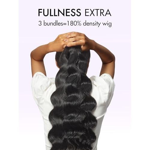LUVME Human Hair Bundles 14 16 18 Inch Body Wave 12A 100% Unprocessed Brazilian Virgin Hair Weave 3 Bundles Deals Natural Black