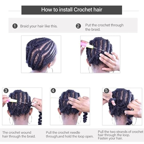 New Faux Locs Crochet Hair 24 Inch 8 Packs Soft Locs Long Deep Waves Goddess Ombre Prelooped Synthetic Dreadlock Extensions (24inch, 1B27)