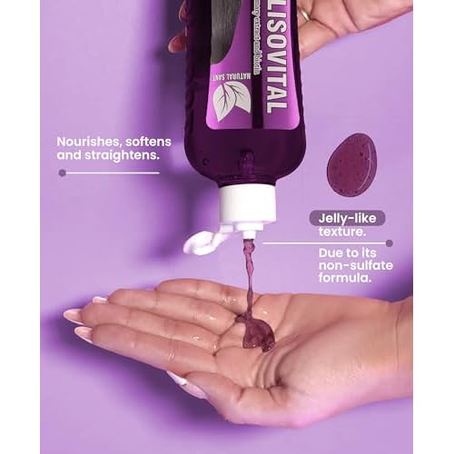 Natural Sant - Liso Vital duo kit - Shampoo & Leave-In Conditioner, Anti Frizz, Heat Protectant for Hair with Red onion extract, Biotin & Rosemary