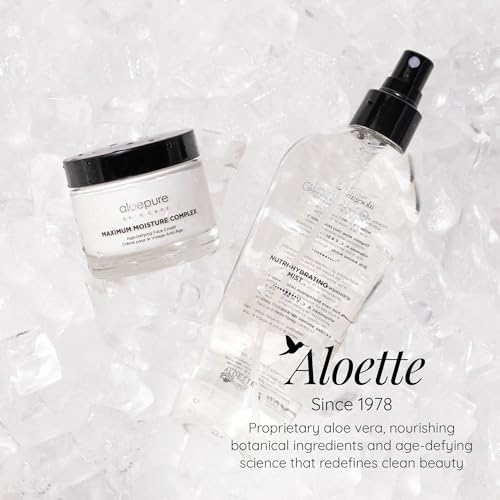Aloette Maximum Moisture Anti-Aging Face Cream - Age Defying Anti-Wrinkle Facial Cream with Moisturizing Shea Butter & Aloe Vera - Hydrating Moisturizer for Fine Lines & Wrinkles - All Skin Types