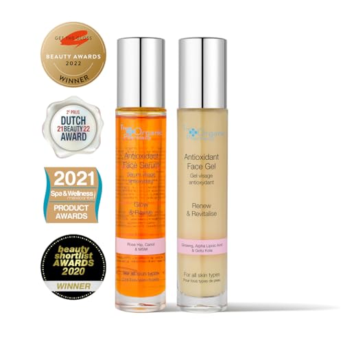 The Organic Pharmacy Antioxidant Duo - Antioxidant Face Serum 35ml, Antioxidant Face Gel 35ml