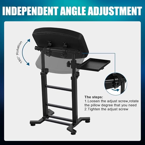 POARMEEY Professional Tattoo Armrest Adjustable Height with Detachable Side Tray£¬ XXL Tattoo Arm and Leg Support 180¡Æ Tilt Heavy-Duty for Tattoo Studios