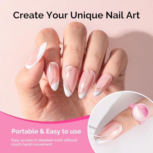 MelodySusie Glue Rings, 3 Shapes with 300PCS for Eyelash Extensions or Nail Art, Disposable Plastic Holders for Adhesive, Pigment or Gel Nail Polish, for Home DIY and Salon Tools