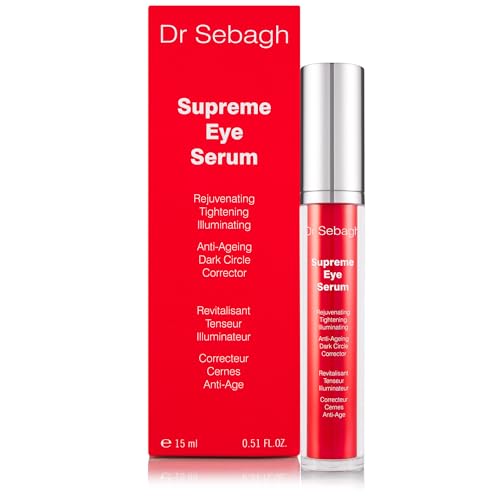 Dr Sebagh Supreme Eye Serum (0.5 fl oz) - Advanced Roll-On Formula - Designed to Aid Smoother Younger & Firmer-Looking Skin - Helps Reduce Puffiness Circles Fine Lines & Wrinkles - Boosts Elasticity