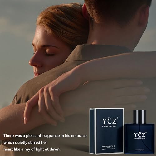 Ycz Charm Unfolds Marine Perfume for Men, 1.7 oz. Long Lasting Eau De Parfum Cologne For Men, Oriental Woody Fragrance - Ideal Special Occasions, Making it the Ideal gentlemen¡¯s Gift