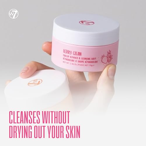 W7 Berry Clean Makeup Remover & Cleansing Balm ? Melt Away Makeup & Say Hello to a Berry Fresh Glow! Hydrating, Gentle & Packed with Skin Loving Goodness