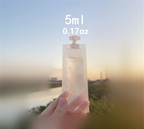 NATX 50Pcs 0.17oz Matte Cream Shampoo Perfume Cosmetic Liquid Spout Pouches Heat Seal Portable Travel Liquid Clear Plastic Empty Packaging Bag Divide bag 5ml