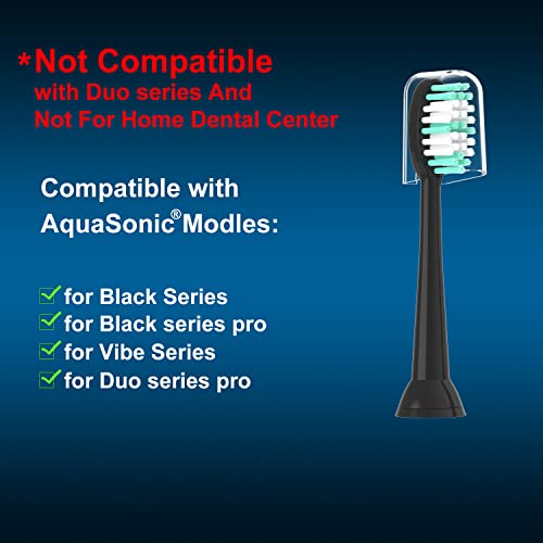 Replacement Toothbrush Heads 10 Pack for AquaSonic Black Series and Vibe Series Electric Toothbrush