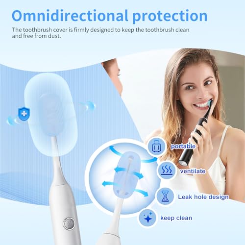 6 Pcs Toothbrush Covers Toothbrush Covers Caps£¬Replaceable Electric Toothbrush Head Cover Silicone Toothbrush Protector Cap for Household Travel, Bathroom, Gym£¬Camping