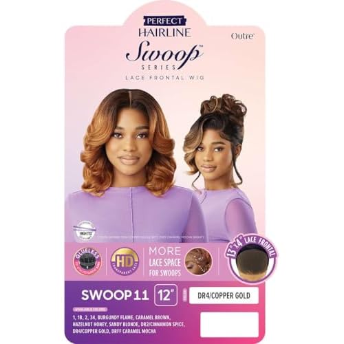 Outre Lace Front Wig - Perfect Hair Line 13X4 - Swoop Series - Swoop 11 (SANDY BLONDE)