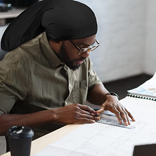 Tatuo 4 Pieces Unisex Jumbo Dreadlock Cap Long Dreads Hair Head Wrap Sleeping Cap Hair Accessories Sleep Bonnet for Men Women