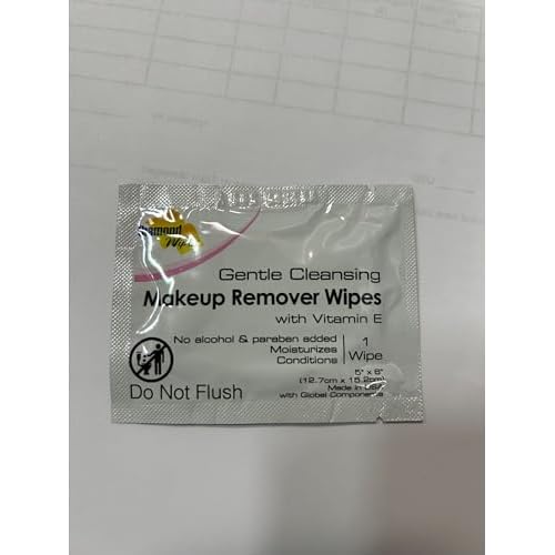 Diamond Wipes Face Cleansing and Waterproof Makeup Remover Wipes, Case of 500 Wipes, Alcohol Free Wipes with Vitamin E