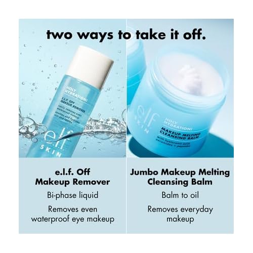 e.l.f. SKIN Holy Hydration! Makeup Melting Cleansing Balm, Face Cleanser & Makeup Remover, Infused with Hyaluronic Acid to Hydrate Skin