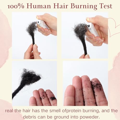 Loc Extensions Human Hair 0.4cm Thickness 8inch 100strands Dreadlock Extensions 100% Handmade Permanent Dreadlock Extensions for Man/Wome Can Be Dyed and Curled (Natual Black)