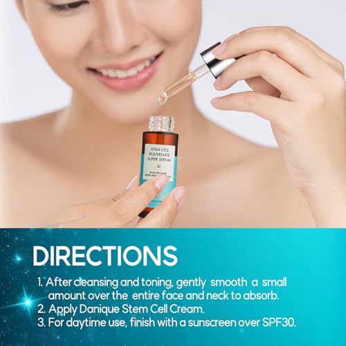 DANIQUE Stem Cell Rejuvenate Super Serum - 30ml, Anti-Aging & Skin Repair, Lifting Formula, Micro Needling Korean Skin Care Serum Booster