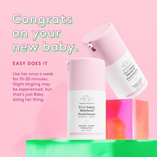 Drunk Elephant T.L.C. Sukari Babyfacial - Exfoliating Face Mask - Clean Clinical Skincare - Cruelty-Free - Dermatologist-Tested - Free of Essential Oils, Silicones, and Fragrance