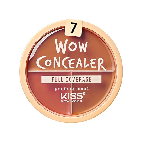 KISS NEW YORK Professional WOW Concealer, Lightweight & Long Lasting, 2 Concealer & 1 Corrector from Tattoo, Scar to Dark Circle Cover, High Coverage for Full Body & Face Makeup