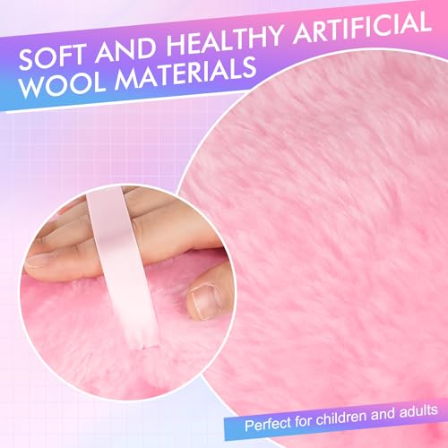WSYUB Extra-Large Body Powder Puff - 6 Inch Ultra Soft Fluffy Velour Powder Puff, Pink