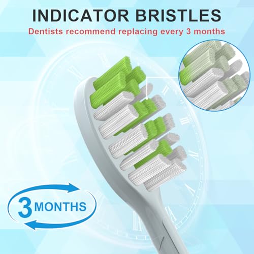 Replacement Toothbrush Heads for Philips One Series Sonicare Battery Toothbrush BH1022/07, 10 Count Replacement Toothbrush Heads with Cover Compatible with BH1022/07