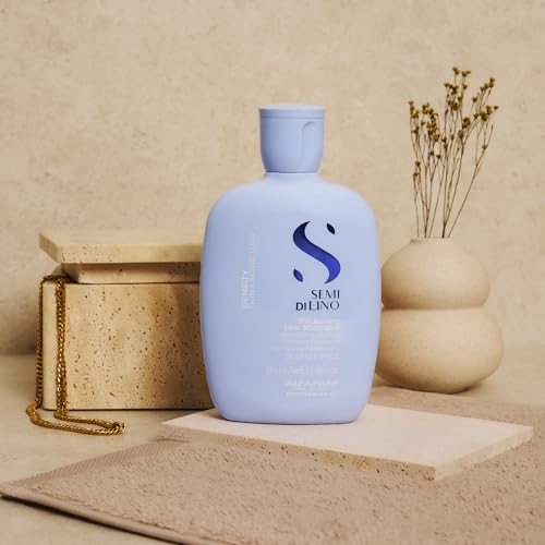 ALFAPARF MILANO Semi Di Lino Density Shampoo - Sulfate-Free Hair Thickening Shampoo - Gentle Cleansing Shampoo with Filler Complex - Protects & Hydrates for Long-Lasting Color