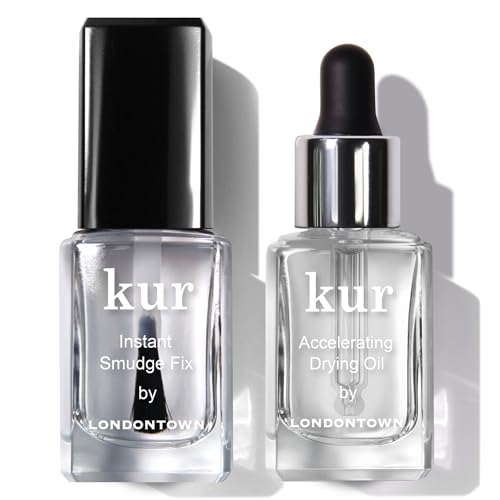 LONDONTOWN S.O.S. Salon Staples Set - Instant Smudge Fix, Accelerating Drying Oil, Smoothes and Fixes Manicures Ultra Fast Drying Set .40fl oz Each