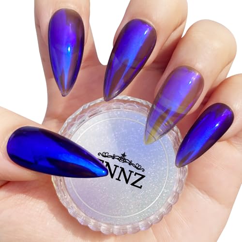 Unicorn Chrome Nail Powder, Aurora Unichrome Mermaid Aurora Pigment Pearlescent Nail Art Glitter Dust Decoration for Home DIY Salon Manicure - Galactic Dream