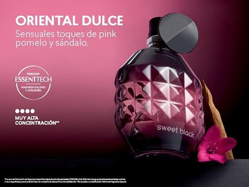 Esika L'Bel Cyzone Perfume de Mujer Sweet Black Aroma Oriental Dulce, 50ml., 1.6 Fl Oz (Pack of 1)
