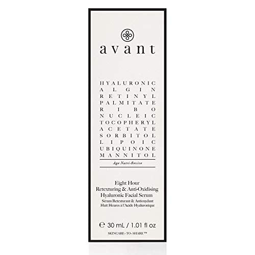 Avant | Hyaluronic Acid Face Serum | Works Against Ageing, Dark Spots & Hydrates | Eight-hour Anti-Oxidising & Retexturing Hyaluronic Facial Serum | 1x30ml