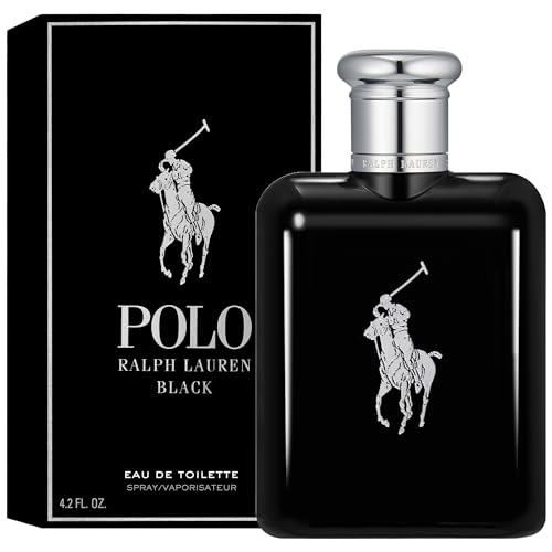 RALPH LAUREN FRAGRANCES - Polo Black - Eau de Toilette - Men's Cologne - Woody & Fresh - With Patchouli, Sandalwood, and Mandarin - Medium Intensity