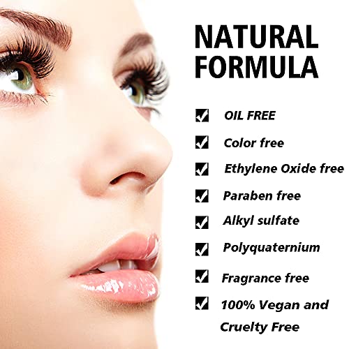 Mererke_Pretty Eyelash Extension Shampoo 50 ml + Brush - Eyelid Foaming Cleanser - Sensitive Paraben & Sulfate Free - Eyelash Wash and Lash Bath for Extensions - Salon Use and Home Care