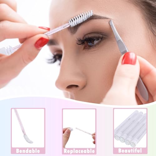 50PCS Lash Shampoo Bottles Brushes Set, Empty Lash Shampoo Bottle, Lash Cleaning Brush, Eyelash Extension Tube Brush, Instructions Cards, Aftercare Bags for Lash Business Clients (50pcs in white)