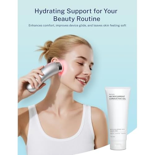 10oz Microcurrent Conductive Gel ? Hydrating Gel with Hyaluronic Acid & Aloe Vera ? Fragrance-Free, Paraben-Free, Non-Irritating