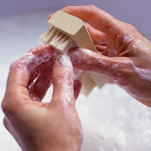 4-Packs Wooden Nail Brush Sturdy, Non-Slip Fingernail Hand Scrub Brush Nail Cleaning Brush for Nails and Toes