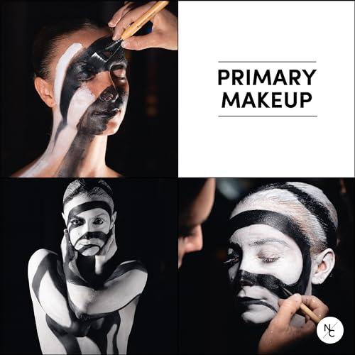 Narrative Cosmetics Primary Colors 12-Pan Palette - Vibrant Water-Activated Makeup for Face & Body Painting - Ideal for Cosplay, Theater & Artistic Makeup Creations