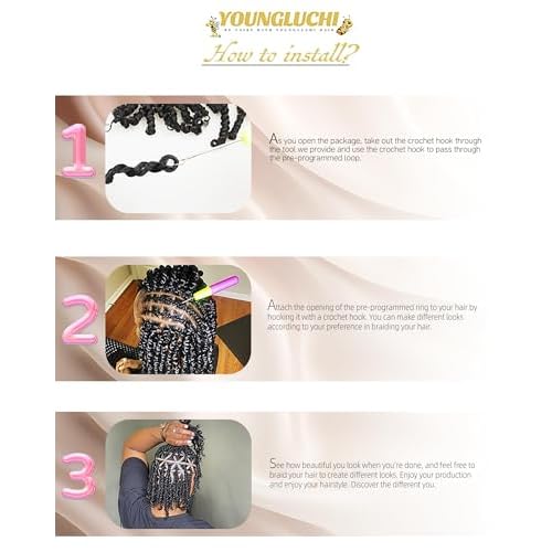 Super Short Passion Twist Crochet Hair for Black Women and Kids-4 Inch 7 Packs Natural Black Pre Looped Pretwisted Passion Twist Hair,Bob Spring Kinky Twist Bohemian Curl(4"-7P,1B#)