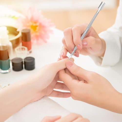 4pcs Cuticle Pusher Metal Cuticle Pusher Tool Kit Nail Cleaner Cuticle Care Nail Cuticle Remover Tools Nail Scraper Under Nail Cleaner Tool Cuticle Pushers for Fingernails Toenails
