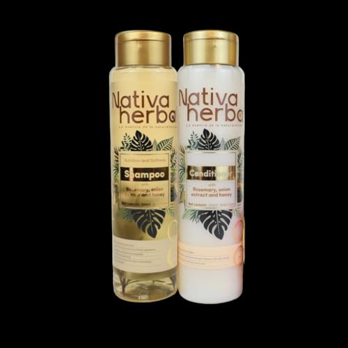 Rosemary and Onion Shampoo & Conditioner ? Hair Growth and Anti Hair Loss Set, Organic 18.5 fl oz Each, Strengthens Roots, Restores Shine, Paraben Free Natural Hair Care