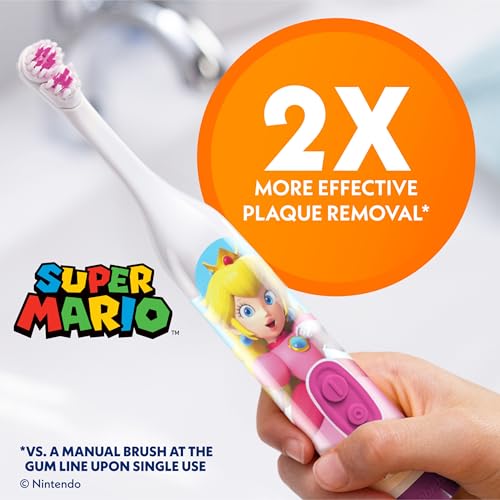 Spinbrush Princess Peach Kid¡¯s Electric Battery Toothbrush, Soft Bristles