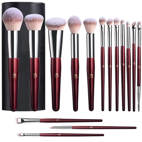 BS-MALL Makeup Brush Set Premium Synthetic Foundation Powder Concealers Eye shadows Blush Makeup Brushes with black case