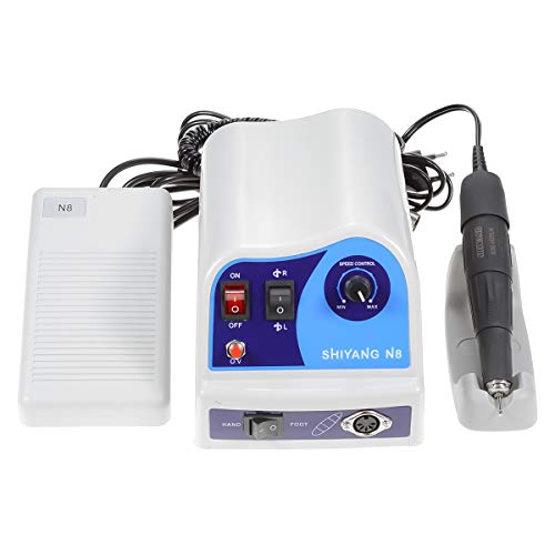 NSKI Lab Equipment Carbon Brush 45000RPM SHIYANG-N8 Micromotor Nail Drill Machine Foot Fedal Control (with H37LN)