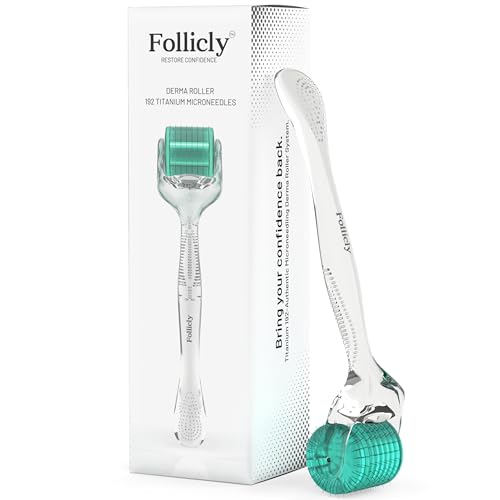 Derma Roller for Men and Women ? Professional Microneedling Tool for Hair, Skin & Face ? 192 Authentic Titanium Microneedles ? Premium At Home Care ? Includes Free Storage Case