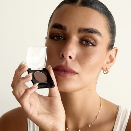 Palladio Brow Powder for Eyebrows, Soft and Natural Eyebrow Powder with Jojoba Oil & Shea Butter, Helps Enhance & Define Brows, Compact Size for Purse or Travel, Includes Applicator Brush, Soft Brown