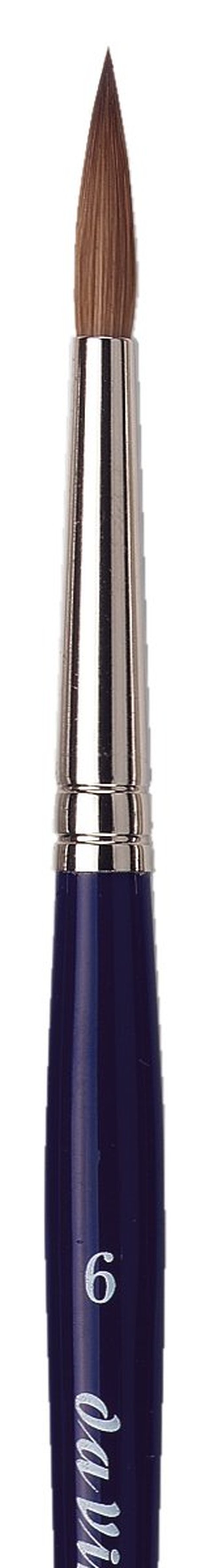 da Vinci Nails Series 1522 Acrylic Technique Nail Brush, Round Russian Red Sable with Blue Polished Handle, Size 6