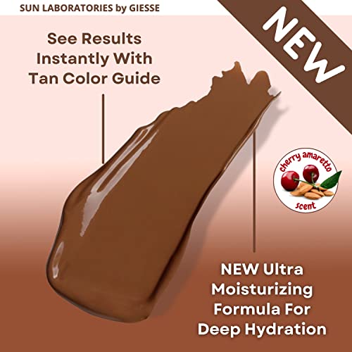 Sun Laboratories Self-Tanning Ultra Dark Sunless Tanning Lotion and Mitt for a Golden Glow - Dark - 2 Pack 8 fl oz Bottles + Mitt